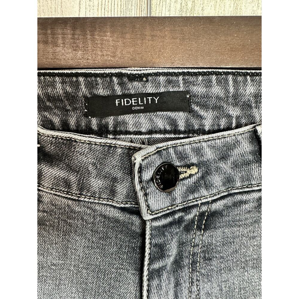NWT Fidelity Kendall Denim Mid Rise S1066 Anthropologie Jeans 26 Wide Leg Crop - Picture 3 of 14